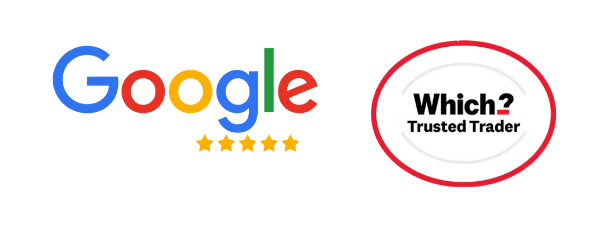 Google 5 stars and Which? Trusted Trader